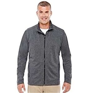 Devon & Jones D885 Men's 3XL Full-Zip Herringbone Jacket Heather Navy NWT‎